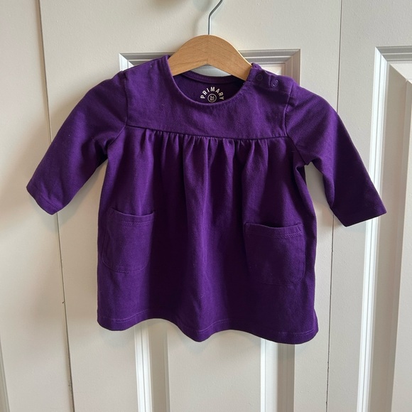 Primary Purple Long Sleeve Dress size 3-6 months - Picture 1 of 3
